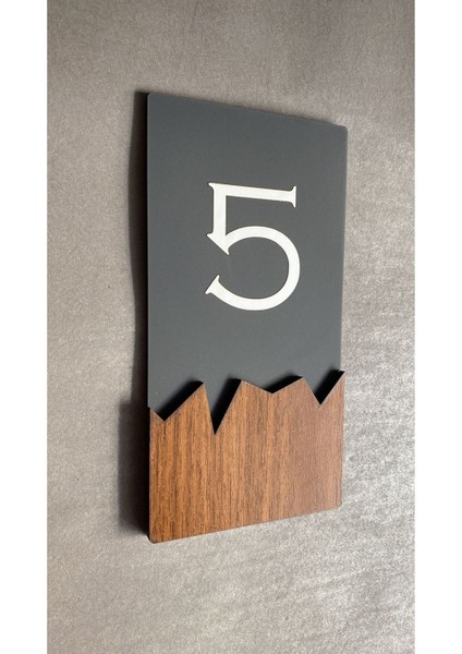 Wooden Serisi Dikey Kapı Numarası fiyatları