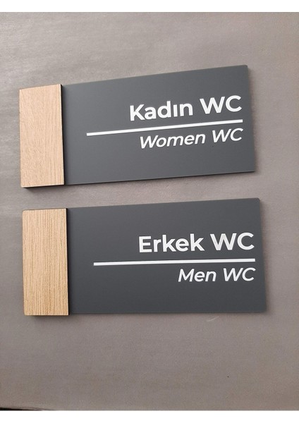 Meşe Serisi Pleksi Wc Yönlendirme Seti