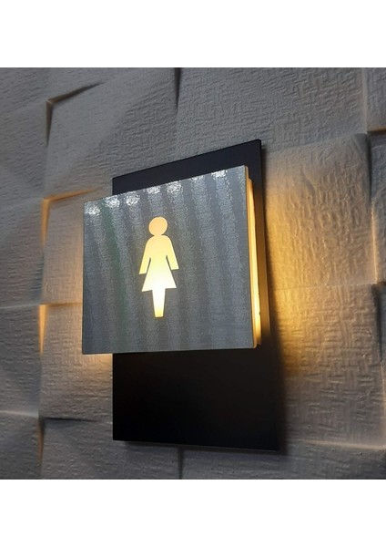 Kadın&erkek Ikonlu Işıklı Wc Yönlendirme Seti