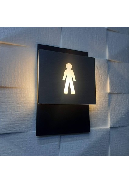 Kadın&erkek Ikonlu Işıklı Wc Yönlendirme Seti