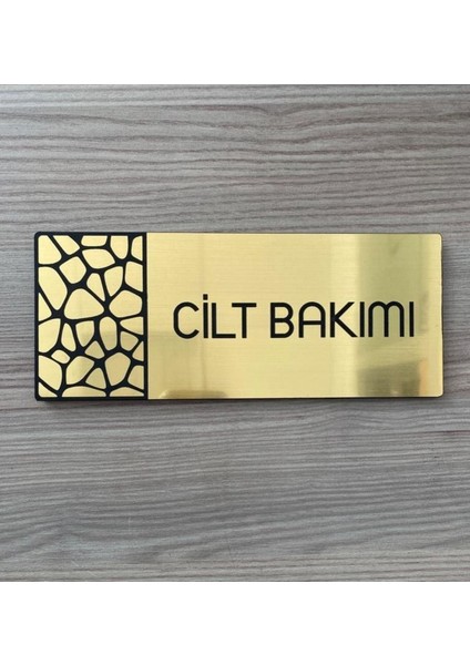 Metalik Gold Seri Cilt Bakımı Yönlendirme Tabelası fiyatları