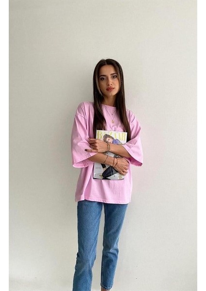 Oversize T-Shirt - Pembe Renk fiyatları