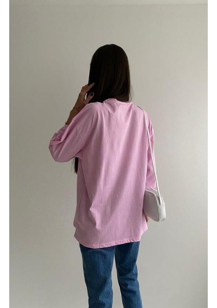 Oversize T-Shirt - Pembe Renk fırsatları