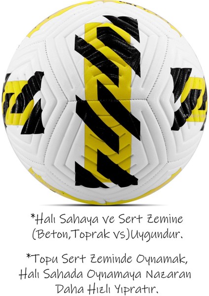 Tekno Trust 5 Numara Profesyonel Futbol Topu Orijinal Sert Beton Zemin Halı Saha Futbol Topu Hibrit No:5 Sarı P fırsatları