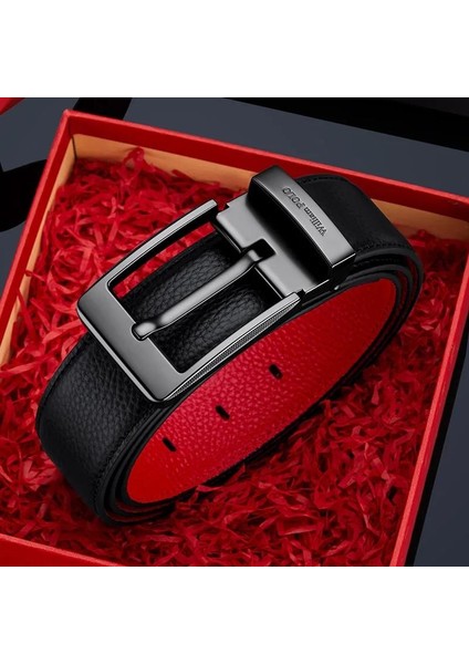 Deri Italy 2024 Kırmızı Detaylı Kemer fiyatları