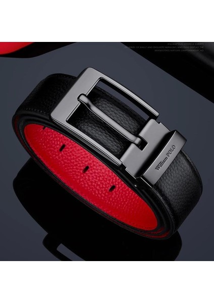 Deri Italy 2024 Kırmızı Detaylı Kemer modelleri