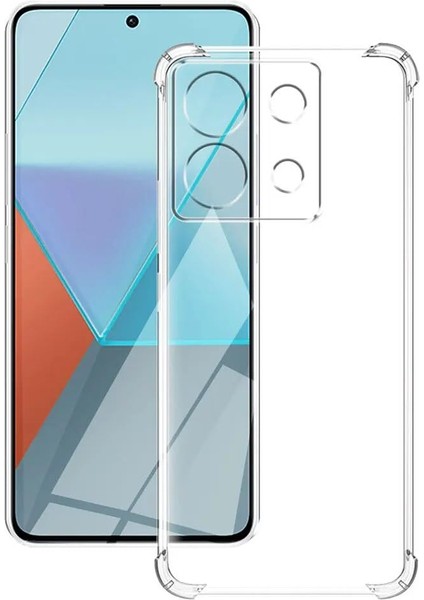 Xiaomi Redmi Note 13 5g Kapak Kamera Korumalı Airbag Antishock Köşe Korumalı Şeffaf Silikon Kılıf
