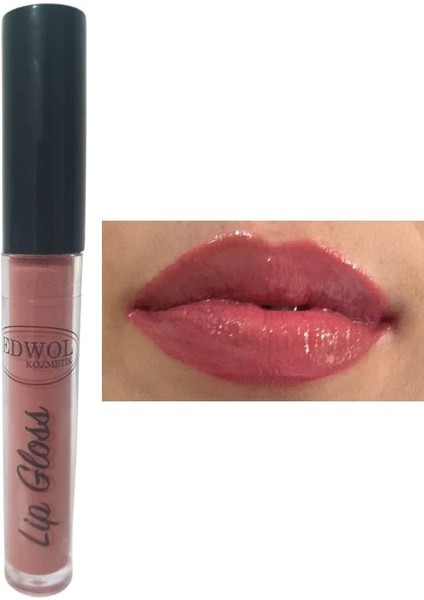 Make Up Likit Işıldayan Parlak Nude Kahverengi Parlak Ruj