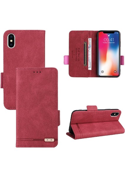 Kart Tutucu ile iphone X/xs Için Kılıf Kickstand Deri Folio Flip Case (Yurt Dışından)