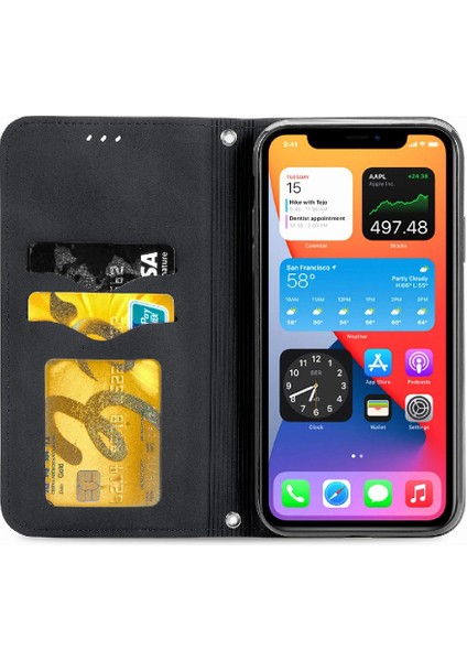 Iphone 12 Için Kılıf Mini Deri Kılıf Basit Iş Darbeye Çevir (Yurt Dışından)