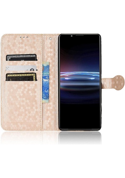 Sony Xperia Pro Için Kılıf-I Manyetik Toka Deri Cüzdan Kapak Geometrik (Yurt Dışından) modelleri