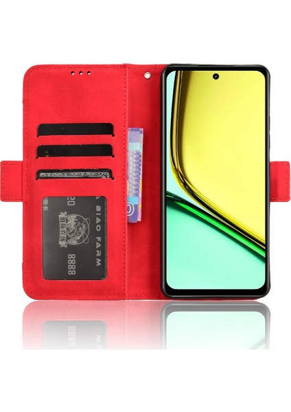 Realme C67 4g Deri Cüzdan Kapak Manyetik Kapatma Için Kılıf Ayarlanabilir (Yurt Dışından) modelleri