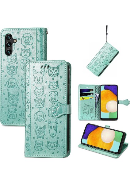 Samsung Galaxy A13 5g Karikatür Hayvanlar Için Kılıf Kapak Çevirin Kısa Kayış Vaka (Yurt Dışından)