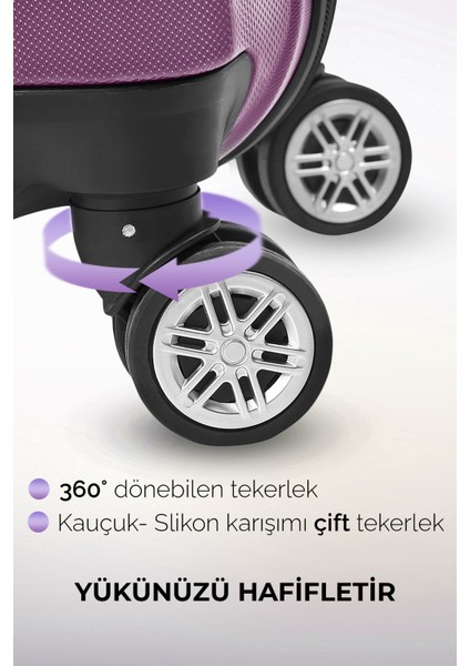 Spring Model Mor Renk Kabin Boy Valiz