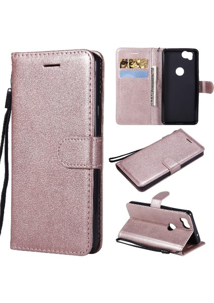 Kart Yuvası Klasik Düz Renk Yüksek Telefon ile Google Piksel 2 Için Flip Case (Yurt Dışından)