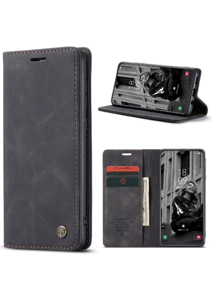 Samsung Galaxy A40 Vintage Pu Deri Cüzdan Manyetik Kılıf Için Flip Case (Yurt Dışından)