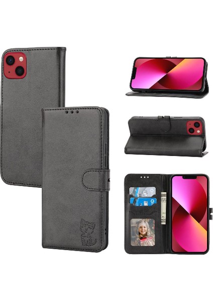 Iphone 14 Için Cüzdan Durumda Artı Tüm Yuvarlak Koruma Kartı Tutucu Kabartmalı (Yurt Dışından)