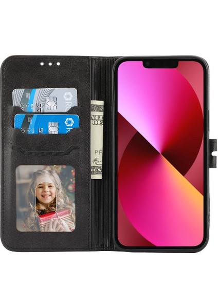 Iphone 14 Için Cüzdan Durumda Artı Tüm Yuvarlak Koruma Kartı Tutucu Kabartmalı (Yurt Dışından)