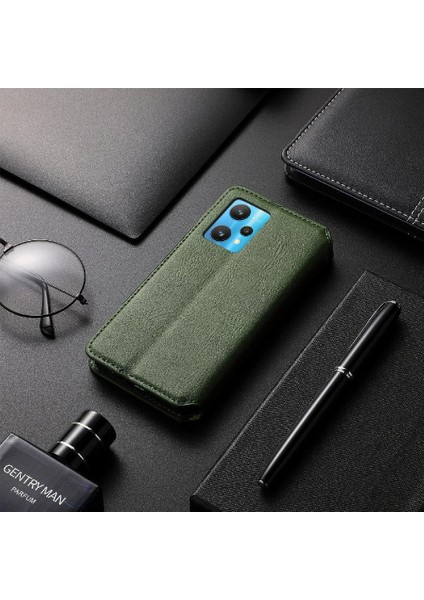 Oppo Realme 9 Pro Cüzdan Fonksiyonu Için Kılıf Deri Kılıf Moda Tasarımı (Yurt Dışından) fırsatları