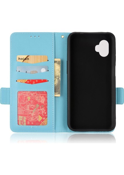 Samsung Galaxy Xcover6 Pro Pu Deri Manyetik Kart Yuvaları Tutucu (Yurt Dışından)