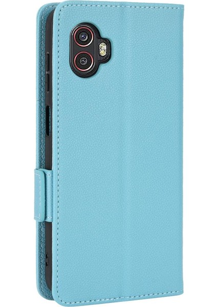 Samsung Galaxy Xcover6 Pro Pu Deri Manyetik Kart Yuvaları Tutucu (Yurt Dışından)