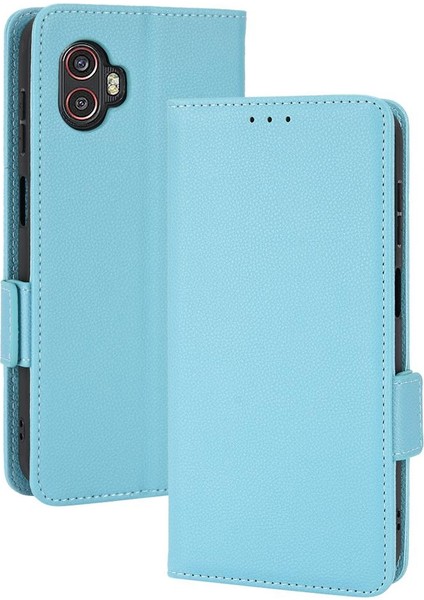 Samsung Galaxy Xcover6 Pro Pu Deri Manyetik Kart Yuvaları Tutucu (Yurt Dışından)