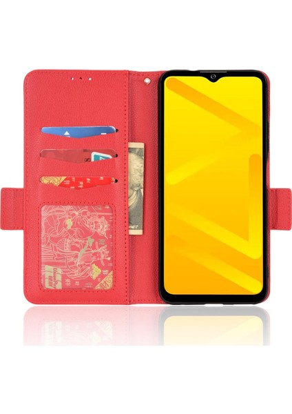 Zte Blade A71 Yan Toka Manyetik Cüzdan Pu Deri Kart Yuvaları (Yurt Dışından)