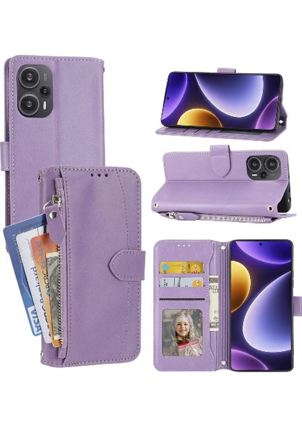 Xiaomi Redmi Not 12 Turbo Kayış Kart Tutucu Kickstand Pu Için Flip Case (Yurt Dışından)