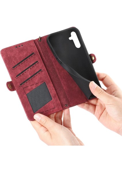 Samsung Galaxy A34 5g Için Flip Case Darbeye Cüzdan Kapak Kapak Basit (Yurt Dışından) indirimleri