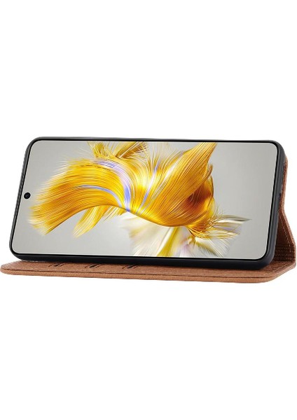 Huawei Mate 50 Flip Folio Kitap Kredi Kartı Tutucu El Cüzdan Pu (Yurt Dışından)