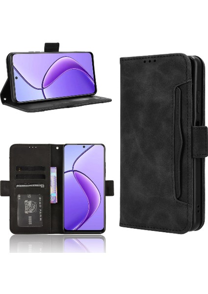Realme 12 5g Manyetik Kapatma Deri Cüzdan Kapağı Için Kılıf Ayarlanabilir (Yurt Dışından)
