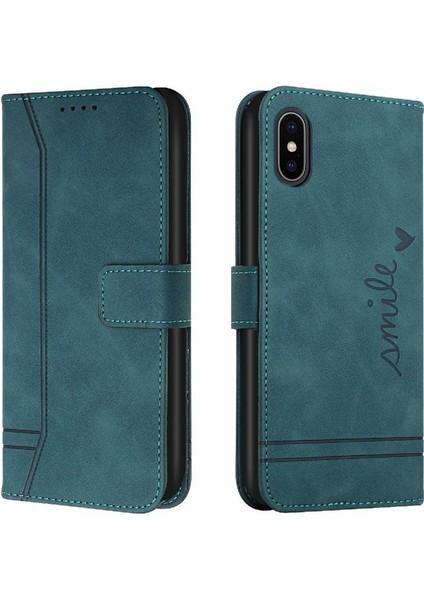 Iphone Xs Max Pu Deri Manyetik Kapatma Flip Folio Cüzdan Için Telefon Kılıfı (Yurt Dışından)