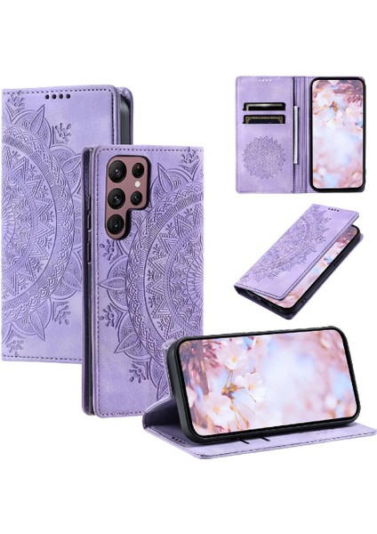 Samsung Galaxy S24 Ultra Pu Deri Kart Ekleme Yan Toka (Yurt Dışından)