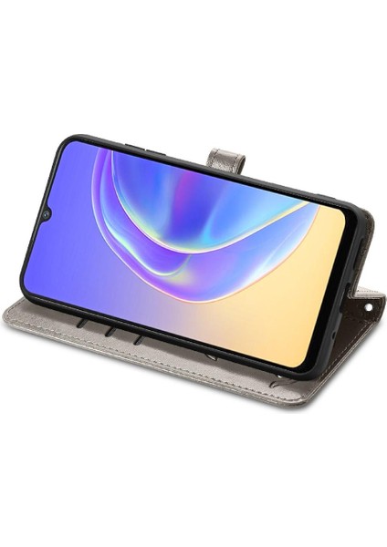 Vivo V21E 4g Karikatür Hayvanlar Için Kılıf Kapak Çevirin Kısa Kayış Deri Kılıf (Yurt Dışından) modelleri