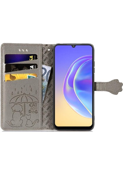 Vivo V21E 4g Karikatür Hayvanlar Için Kılıf Kapak Çevirin Kısa Kayış Deri Kılıf (Yurt Dışından) fırsatları
