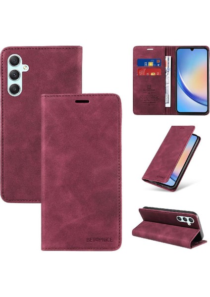 Samsung Galaxy A34 5g Koruyucu Manyetik Pu Deri Folio Cüzdan (Yurt Dışından)