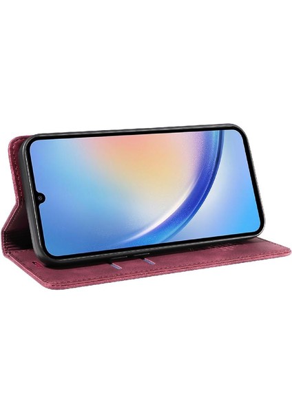 Samsung Galaxy A34 5g Koruyucu Manyetik Pu Deri Folio Cüzdan (Yurt Dışından)