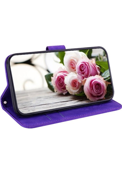 IPhone 14 Için Kılıf Pro Max Flip Pu Deri Kapak Kickstand Cüzdan Kılıf (Yurt Dışından)