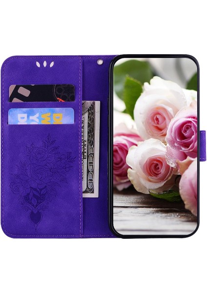 IPhone 14 Için Kılıf Pro Max Flip Pu Deri Kapak Kickstand Cüzdan Kılıf (Yurt Dışından)