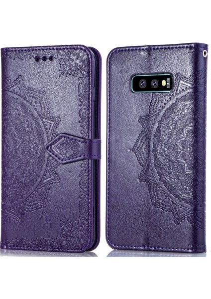 Samsung S10E Flip Kapak Basit Iş Darbeye Deri Kılıf (Yurt Dışından)