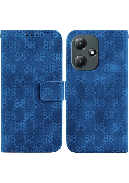 Infinix Sıcak 30 Oyun Için Telefon Kılıfı Çift 8 Kabartmalı Cüzdan Kapak Pu Kart (Yurt Dışından)