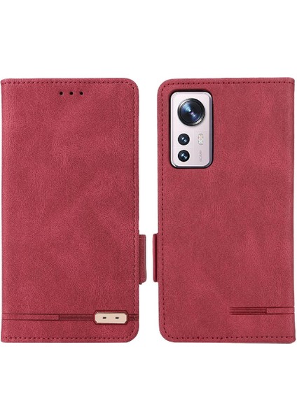 Xiaomi 12 5g Kart Ekleme Deri Folio Flip Case Koruyucu Kılıf (Yurt Dışından)