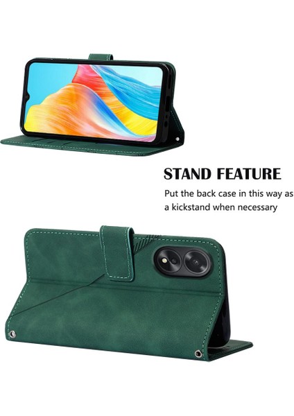 Oppo A38 4g Için Kılıf Pu Deri Cüzdan Kapak Çevirin Folio Kitap Koruyucu (Yurt Dışından)