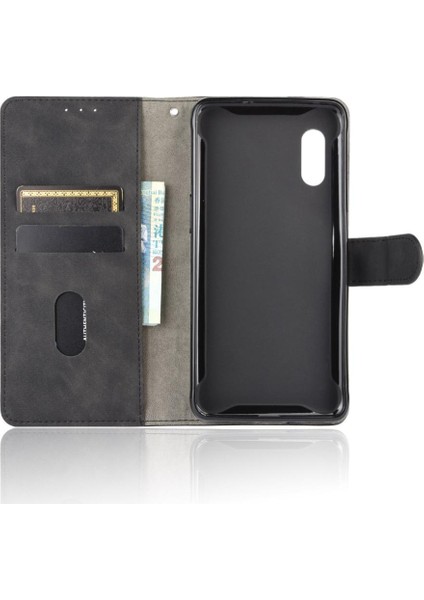 Samsung Galaxy Xcover Pro Için Kılıf Tam Koruma Deri Folio Kapak (Yurt Dışından)