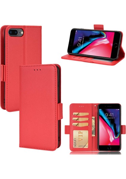 Iphone 6 Için Kılıf Artı/6s Artı Kart Yuvaları Tutucu Yan Toka Cüzdan Pu (Yurt Dışından)