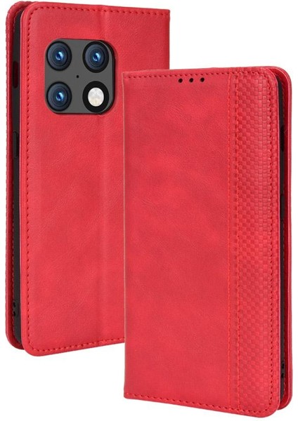 Oneplus 10 Için Kılıf Pro 5g Cüzdan Manyetik Kapatma Pu Deri (Yurt Dışından)