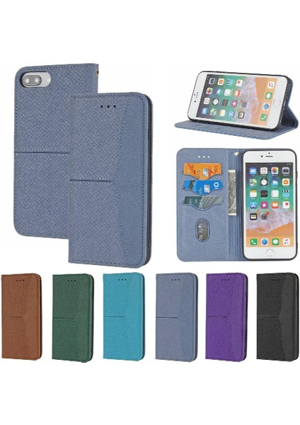 IPhone 8 Için Kılıf Artı Pu Deri Kapak Çevirin Folio Kitap El Cüzdan Kredi (Yurt Dışından)