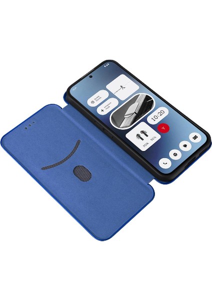 Nothing Telefon 2A Manyetik Karbon Fiber Deri Folio Flip Case (Yurt Dışından) modelleri