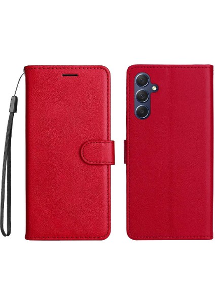 Kart Yuvası ile Samsung Galaxy M54 Için Flip Case Klasik Düz Renk Yüksek (Yurt Dışından)