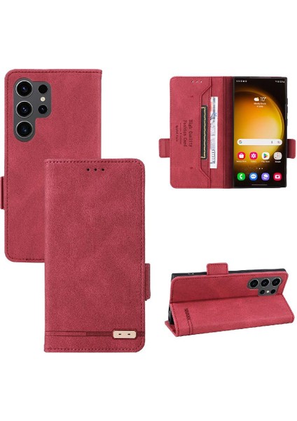 Kart Tutucu Kickstand Kart Folio ile Samsung Galaxy S24 Ultra Için Kılıf (Yurt Dışından)